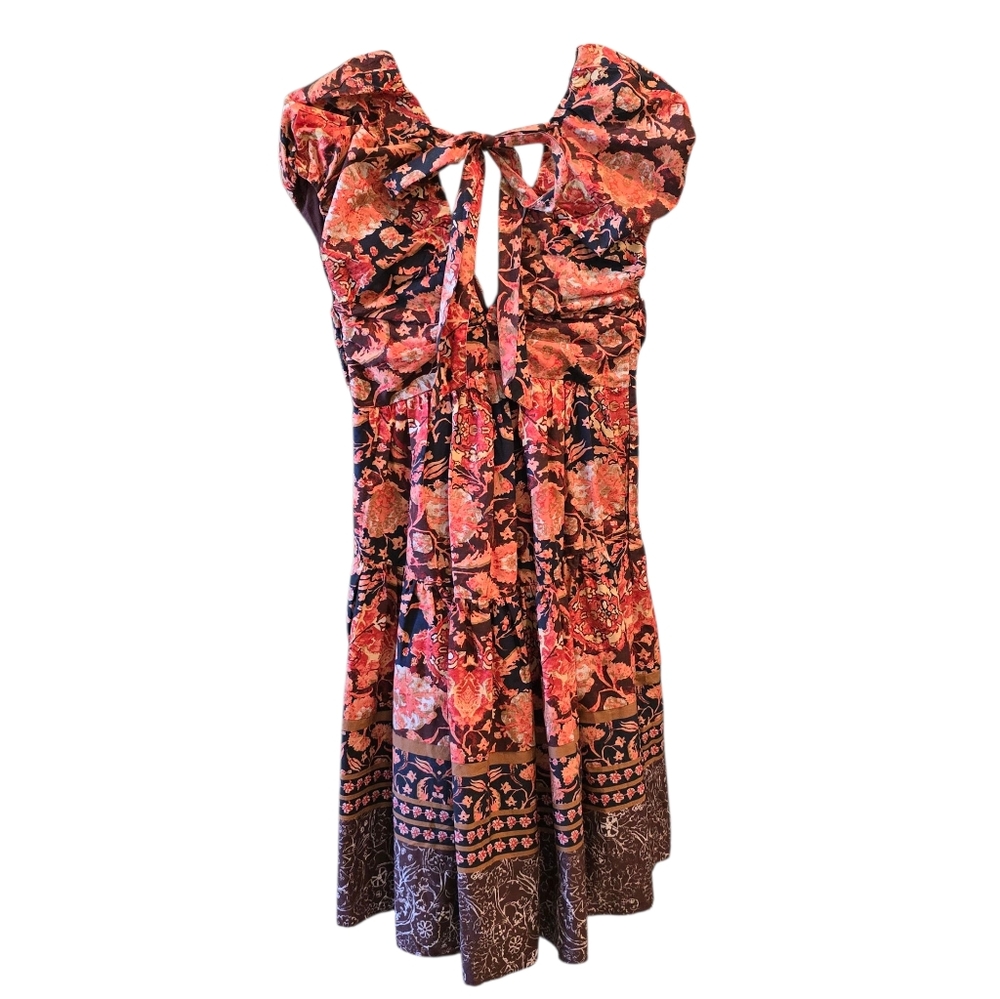 ANTHROPOLOGIE 0991621 $170 Size 10 Dress Puff Sleeve Tie Back NWT